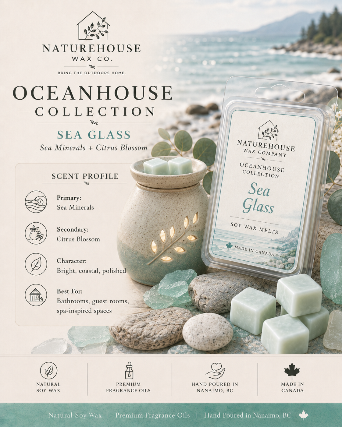 Sea Glass Soy Wax Melts / Tarts