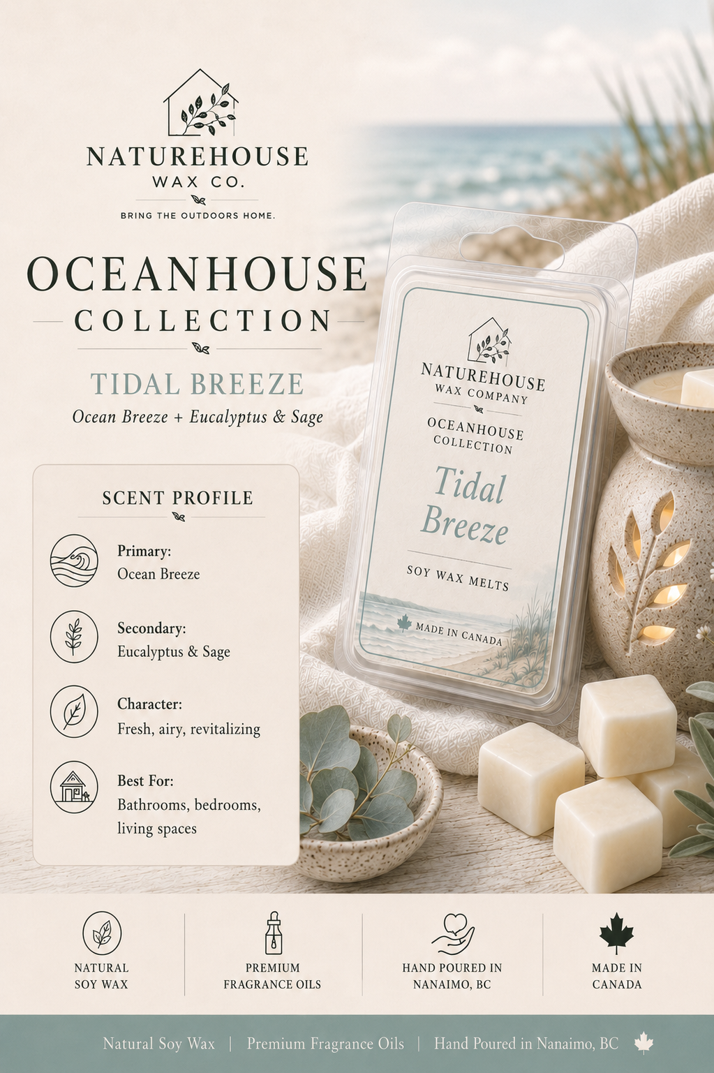 Tidal Breeze Soy Wax Melts / Tarts